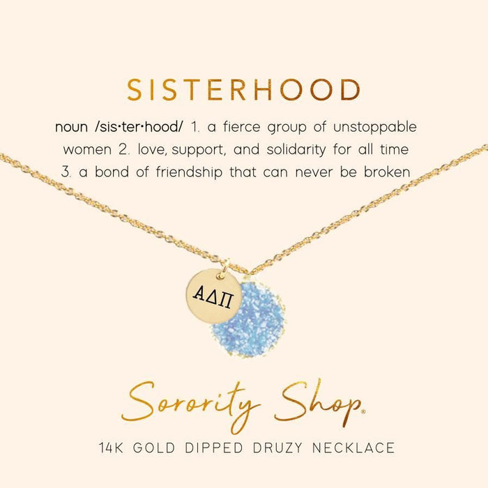 Alpha Delta Pi Sisterhood Druzy Necklace Alpha Delta Pi Sisterhood Druzy Necklace