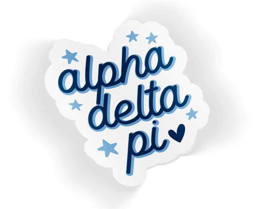 Alpha Delta Pi Star Sticker Alpha Delta Pi Star Sticker