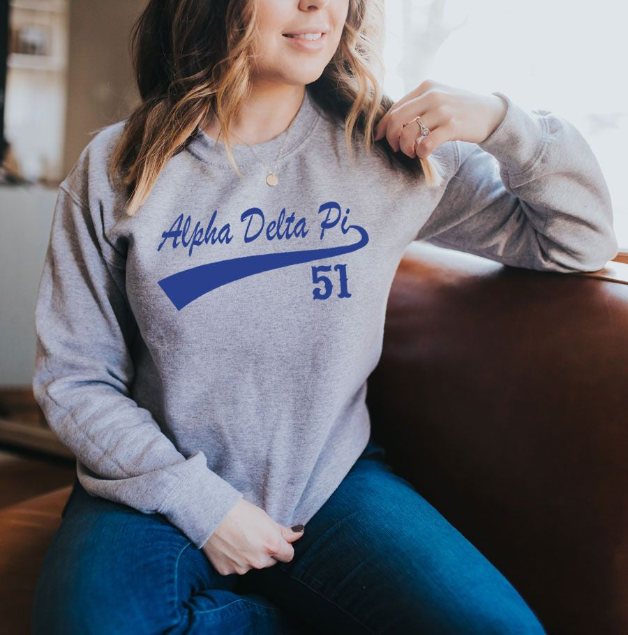 Alpha Delta Pi Tail Crewneck Alpha Delta Pi Tail Crewneck