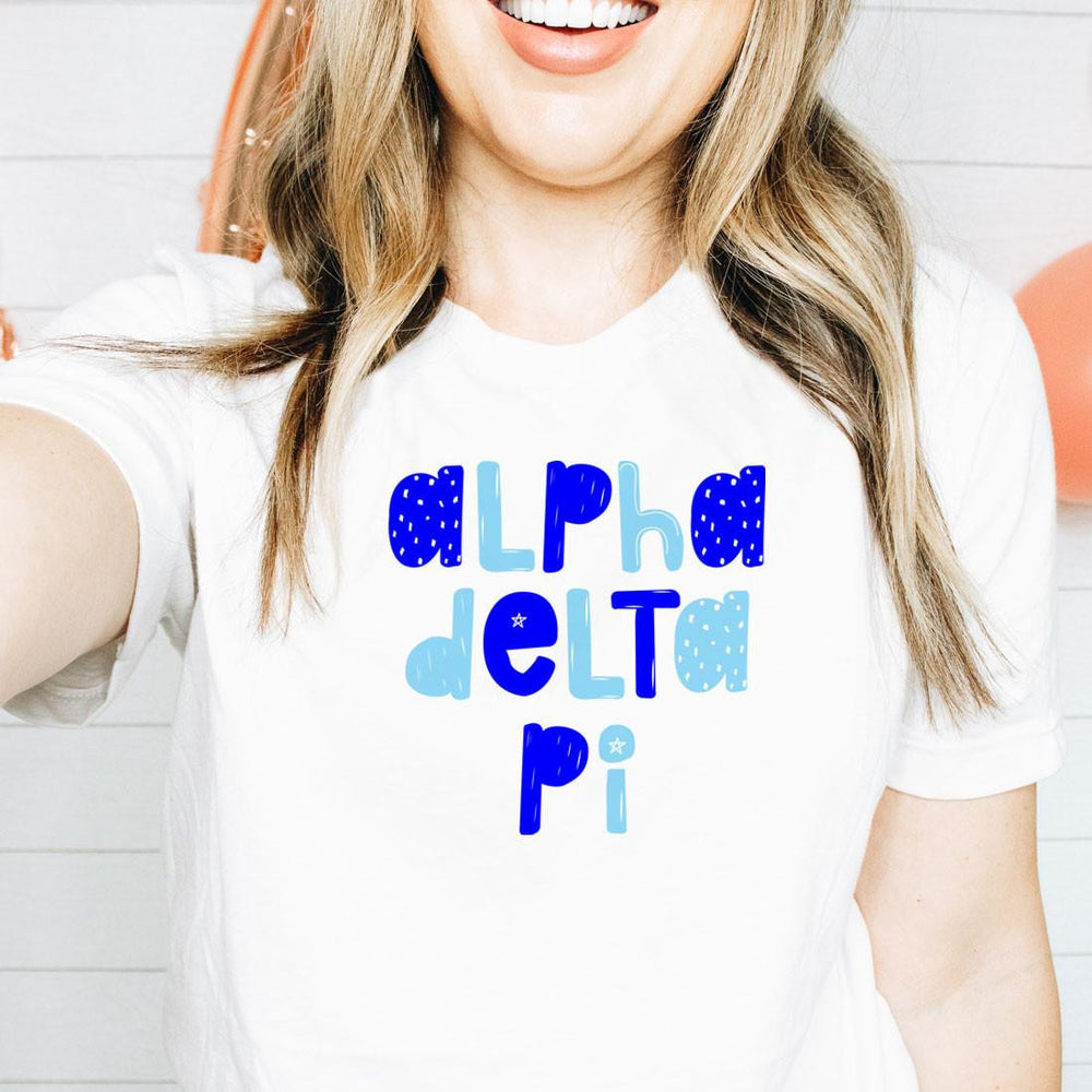 Printify Alpha Delta Pi Whimsy Tees Alpha Delta Pi Whimsy Tees