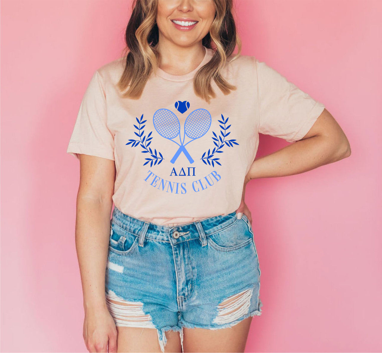 Alpha Delta Pi Tennis Club Tee Alpha Delta Pi Tennis Club Tee