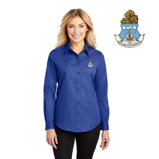 Alpha Delta Pi DISCOUNT-Alpha Delta Pi Long Sleeve Oxford