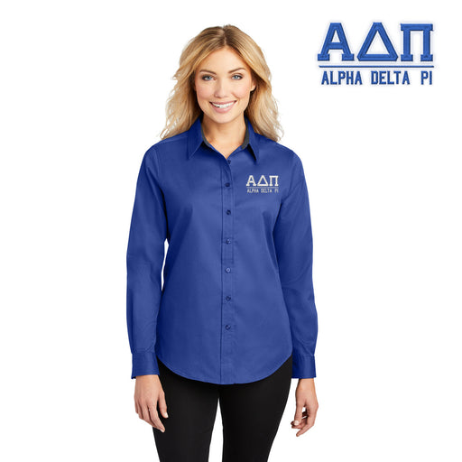 Shirts Alpha Delta Pi Greek Letter Oxford