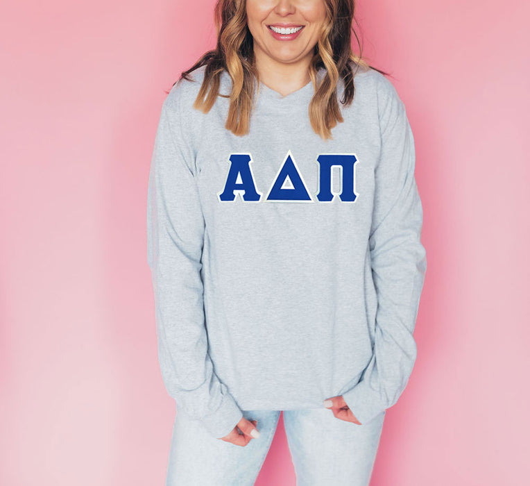 Alpha Delta Pi Custom Twill Long Tee Alpha Delta Pi Custom Twill Long Tee