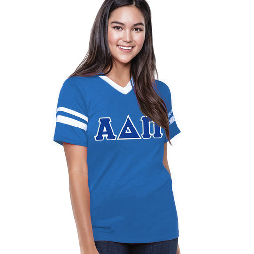 Alpha Delta Pi DISCOUNT-Alpha Delta Pi Jersey With Greek Applique Letters