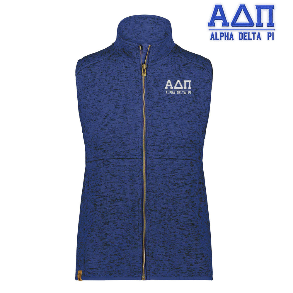 Alpha Delta Pi Alpine Sweater Fleece Vest Alpha Delta Pi Alpine Sweater Fleece Vest
