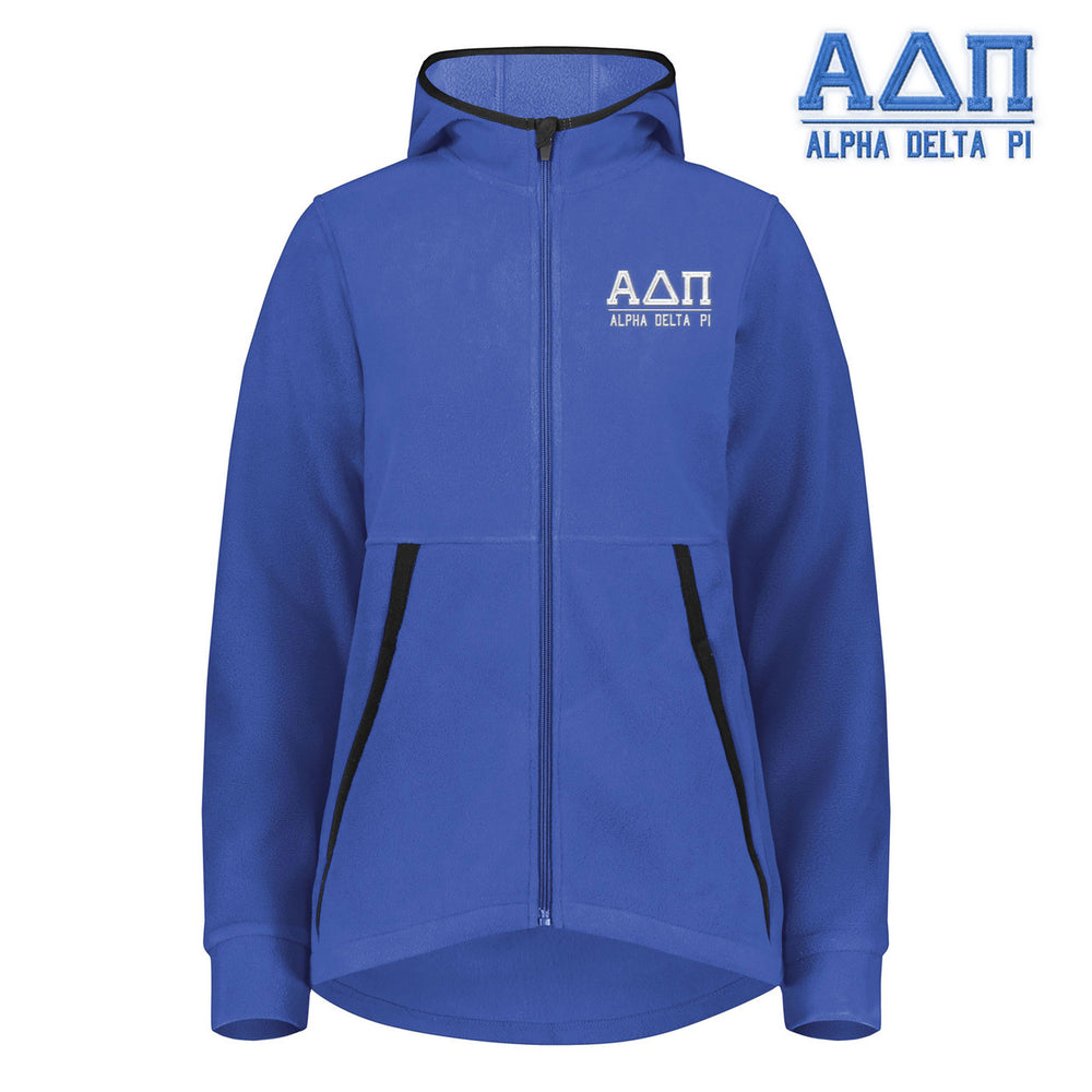 Alpha Delta Pi Chill Full Zip Hoodie Alpha Delta Pi Chill Full Zip Hoodie
