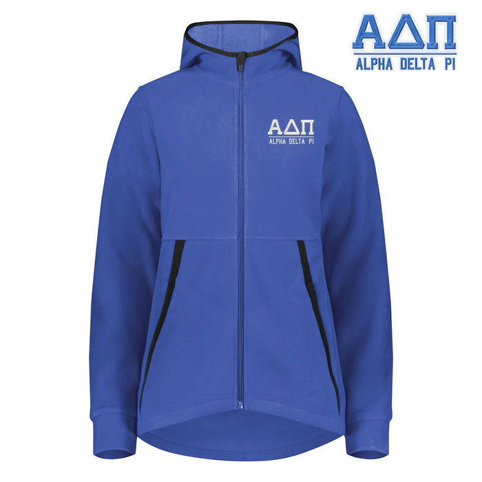 Alpha Delta Pi Chill Full Zip Hoodie Alpha Delta Pi Chill Full Zip Hoodie
