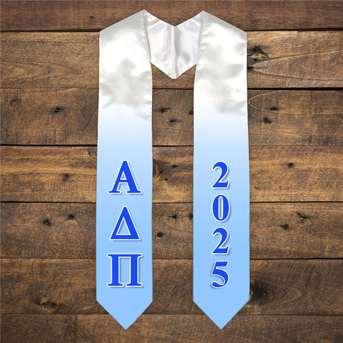 Alpha Delta Pi Extra Fancy Greek Graduation Stole W Year Alpha Delta Pi Extra Fancy Greek Graduation Stole W Year