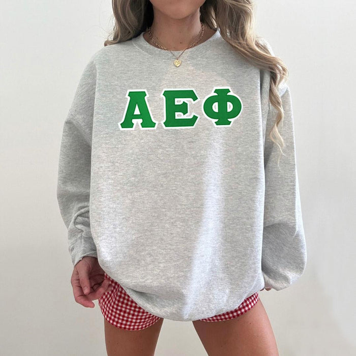 Alpha Epsilon Phi 2 Day Ship Twill Crewneck Sweatshirt Alpha Epsilon Phi - 2 Day Ship Twill Crewneck Sweatshirt