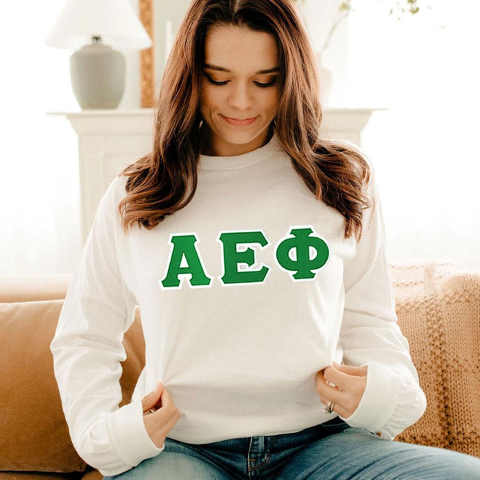 Alpha Epsilon Phi 2 Day Ship Twill Long Sleeve Tee Alpha Epsilon Phi - 2 Day Ship Twill Long Sleeve Tee