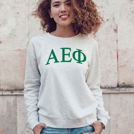 Alpha Epsilon Phi Alpha Epsilon Phi Arched Greek Lettered Crewneck Sweatshirt