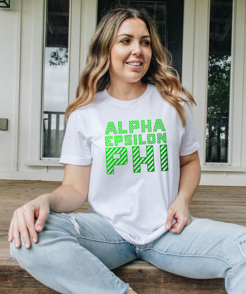 Alpha Epsilon Phi Big Lines Tee Alpha Epsilon Phi Big Lines Tee