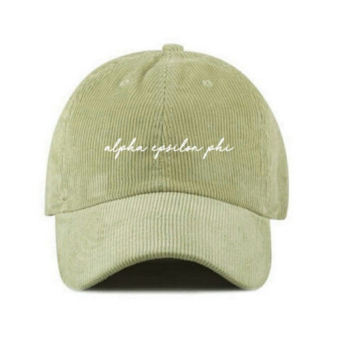 Alpha Epsilon Phi Corduroy Baseball Hats Alpha Epsilon Phi Corduroy Baseball Hats