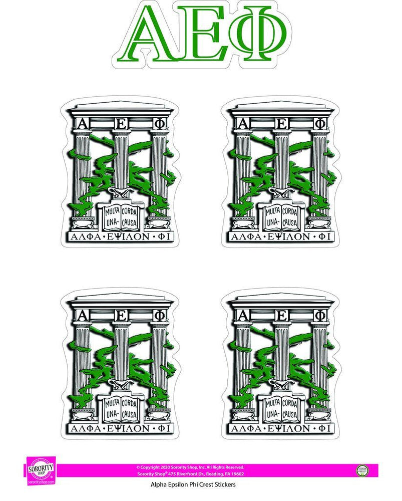 Alpha Epsilon Phi Crest Sticker Sheet Alpha Epsilon Phi Crest Sticker Sheet