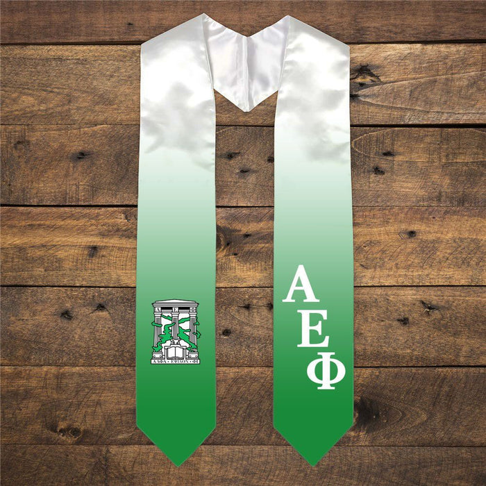 Alpha Epsilon Phi Extra Fancy Diagonal Greek Graduation Stole W Crest Alpha Epsilon Phi Extra Fancy Diagonal Greek Graduation Stole W Crest