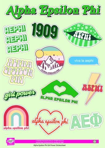 Alpha Epsilon Phi Girl Power Stickers Alpha Epsilon Phi Girl Power Stickers