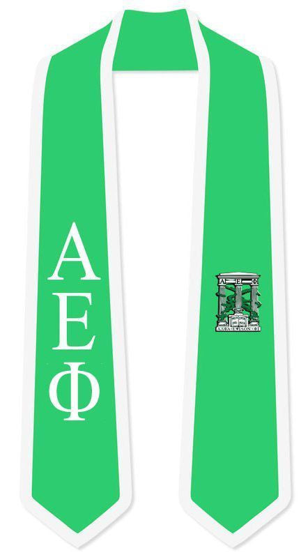 Alpha Epsilon Phi DISCOUNT-Alpha Epsilon Phi Greek 2 Tone Lettered Graduation Sash Stole