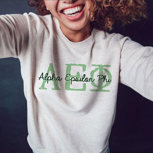 Clothing Alpha Epsilon Phi Greek Type Crewneck Sweatshirts