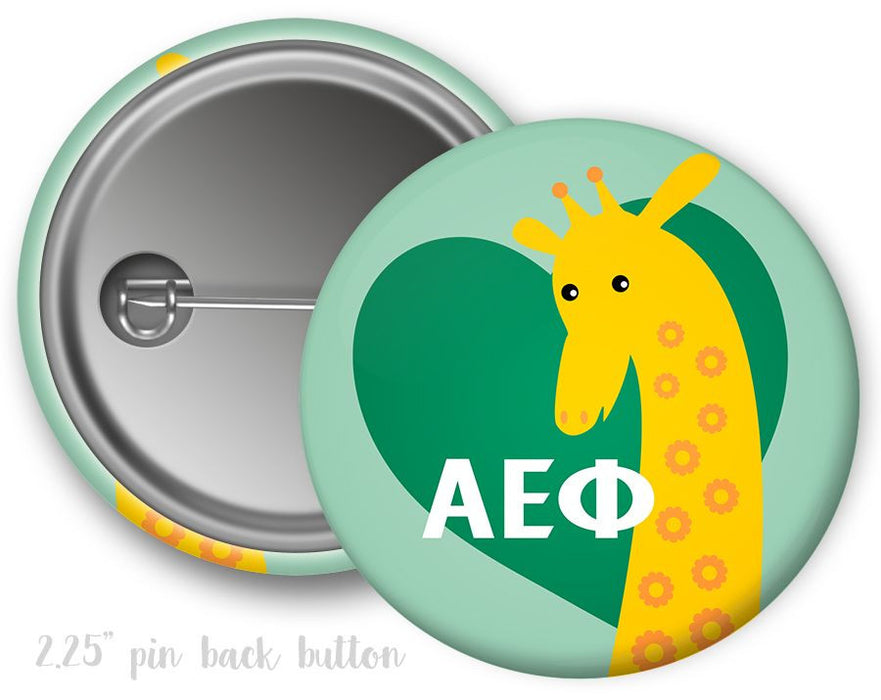 Alpha Epsilon Phi Heart Mascot Button Alpha Epsilon Phi Heart Mascot Button