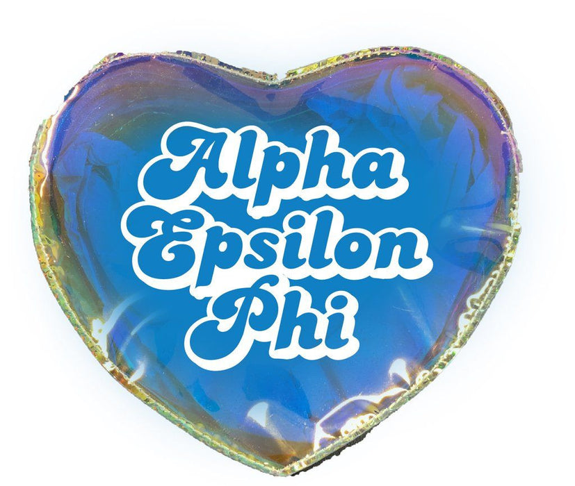 Alpha Epsilon Phi Heart Shaped Makeup Bag Alpha Epsilon Phi Heart Shaped Makeup Bag