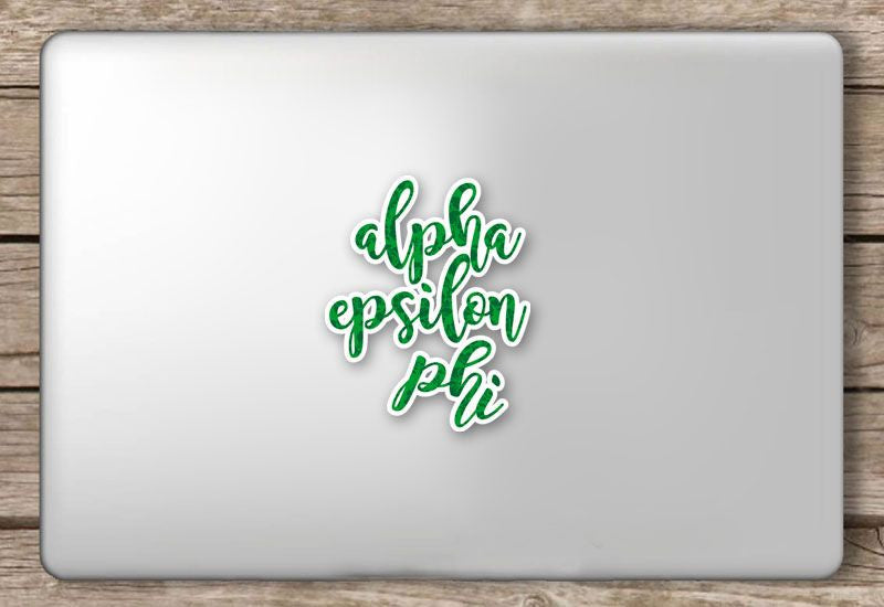Alpha Epsilon Phi Script Sticker Alpha Epsilon Phi Script Sticker