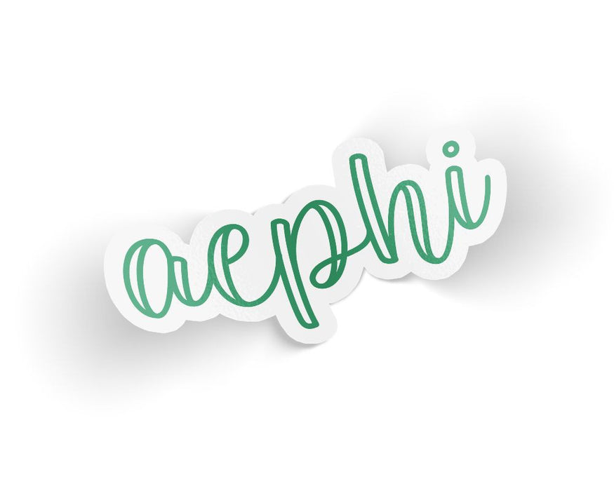 Alpha Epsilon Phi Kem Sticker Alpha Epsilon Phi Nickname Script Sticker