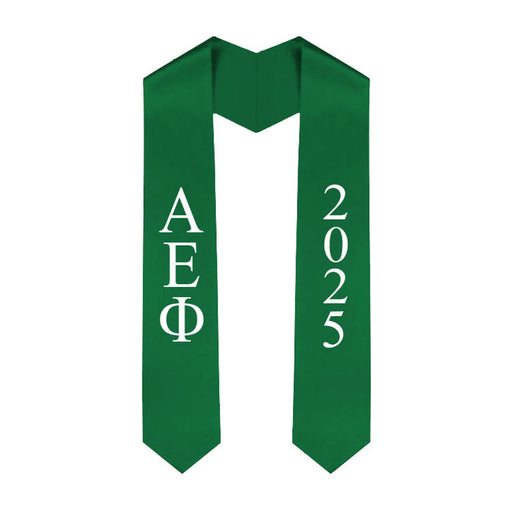 Alpha Epsilon Phi Alpha Epsilon Phi Greek Lettered Graduation Sash Stole With Year - Best Value