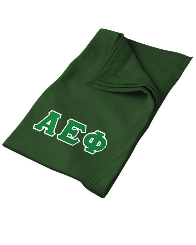 Discount Alpha Epsilon Phi Lettered Twill Sweatshirt Blanket DISCOUNT-Alpha Epsilon Phi Lettered Twill Sweatshirt Blanket
