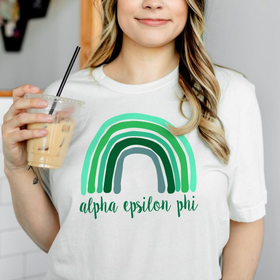 Printify Alpha Epsilon Phi Rainbow Tees Alpha Epsilon Phi Rainbow Tees
