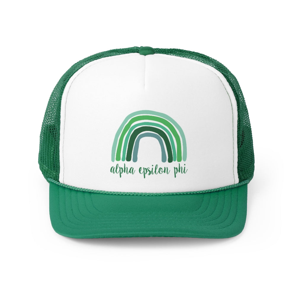 Alpha Epsilon Phi Rainbow Trucker Caps Alpha Epsilon Phi Rainbow Trucker Caps
