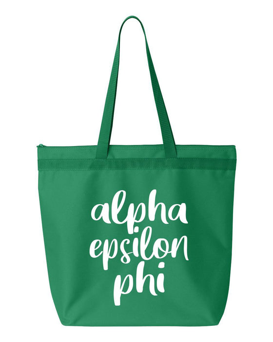 Alpha Epsilon Phi Script Tote Bag Alpha Epsilon Phi Script Tote Bag