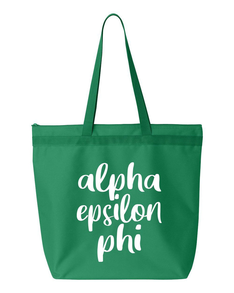 Alpha Epsilon Phi Script Tote Bag Alpha Epsilon Phi Script Tote Bag