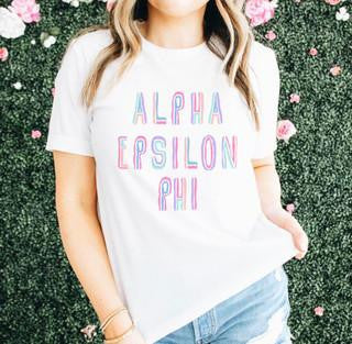 Printify Alpha Epsilon Phi Tinsel Tees Alpha Epsilon Phi Tinsel Tees
