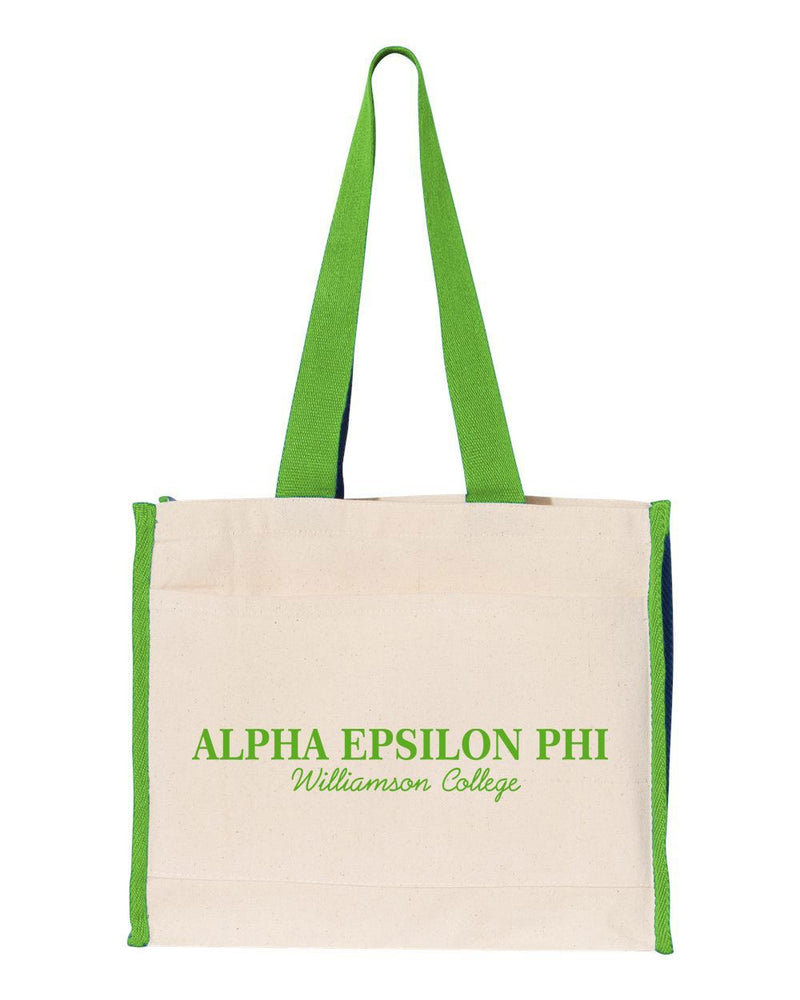 Alpha Epsilon Phi Tote With Contrast Color Handles Alpha Epsilon Phi Tote with Contrast-Color Handles