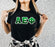 Alpha Epsilon Phi Two Toned Greek Lettered T Shirts Alpha Epsilon Phi Two Toned Greek Lettered T-shirts