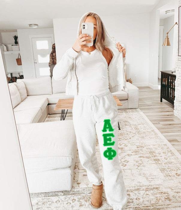 Alpha Epsilon Phi Lettered Sweatpants Alpha Epsilon Phi Lettered Sweatpants