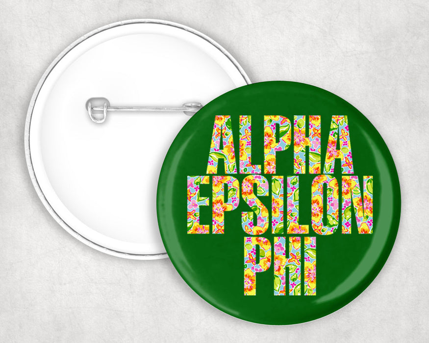 Alpha Epsilon Phi Floral Pin Buttons Alpha Epsilon Phi Floral Pin Buttons