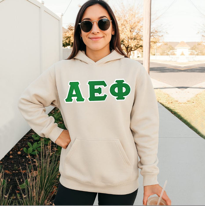 Alpha Epsilon Phi 2 Day Ship Twill Hooded Sweatshirt Alpha Epsilon Phi - 2 Day Ship Twill Hooded Sweatshirt