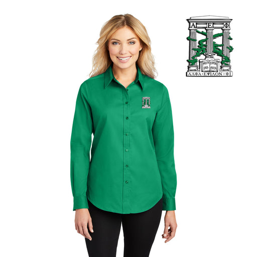 Alpha Epsilon Phi DISCOUNT-Alpha Epsilon Phi Long Sleeve Oxford