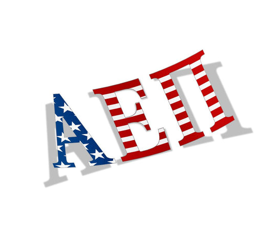 Alpha Epsilon Pi American Flag Greek Letter Sticker - 2.5