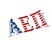 Alpha Epsilon Pi American Flag Greek Letter Sticker 2.5" Tall Alpha Epsilon Pi American Flag Greek Letter Sticker - 2.5