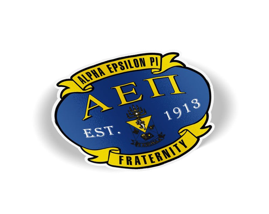 Alpha Epsilon Pi Banner Crest Shield Decal Alpha Epsilon Pi Banner Crest - Shield Decal