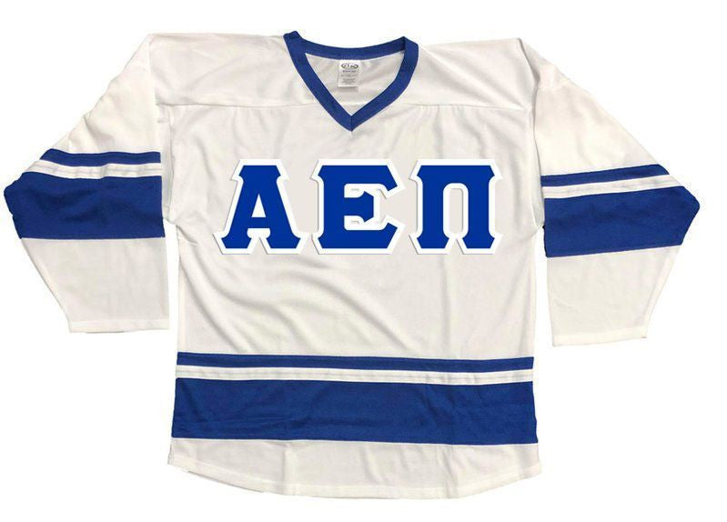 Discount Alpha Epsilon Pi Breakaway Lettered Hockey Jersey DISCOUNT-Alpha Epsilon Pi Breakaway Lettered Hockey Jersey