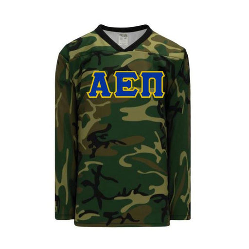 Shirts Alpha Epsilon Pi Camouflage Lettered Hockey Jersey