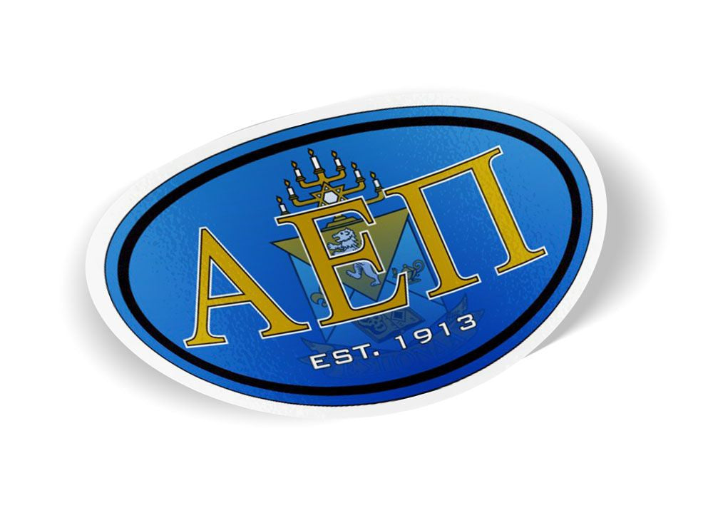 Alpha Epsilon Pi Color Oval Decal Alpha Epsilon Pi Color Oval Decal