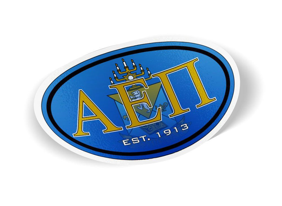 Alpha Epsilon Pi Color Oval Decal Alpha Epsilon Pi Color Oval Decal