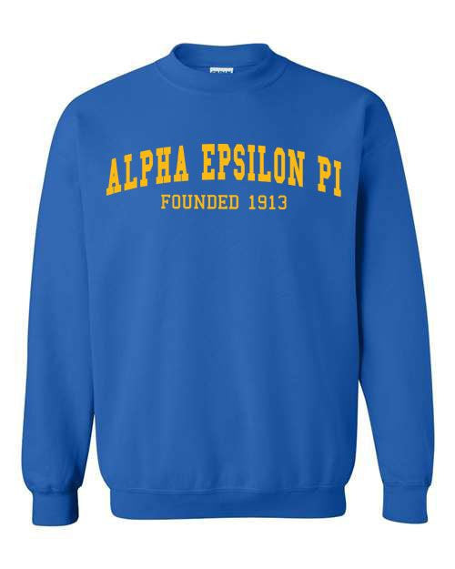Alpha Epsilon Pi Fraternity Founders Crew Sweatshirt Alpha Epsilon Pi Fraternity Founders Crew Sweatshirt