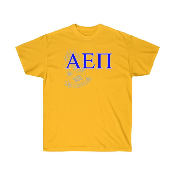 Printify Alpha Epsilon Pi Greek Crest Cotton Tee Alpha Epsilon Pi Greek Crest Cotton Tee