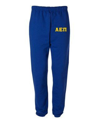Alpha Epsilon Pi Greek Lettered Thigh Sweatpants Alpha Epsilon Pi Greek Lettered Thigh Sweatpants